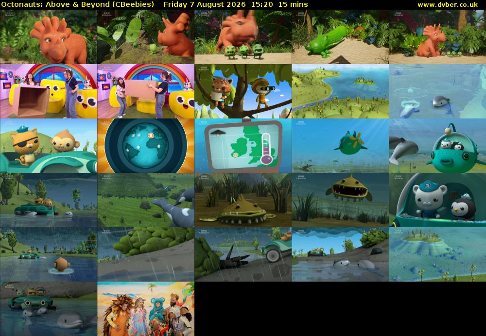 Octonauts: Above & Beyond (CBeebies) Friday 7 August 2026 15:20 - 15:35