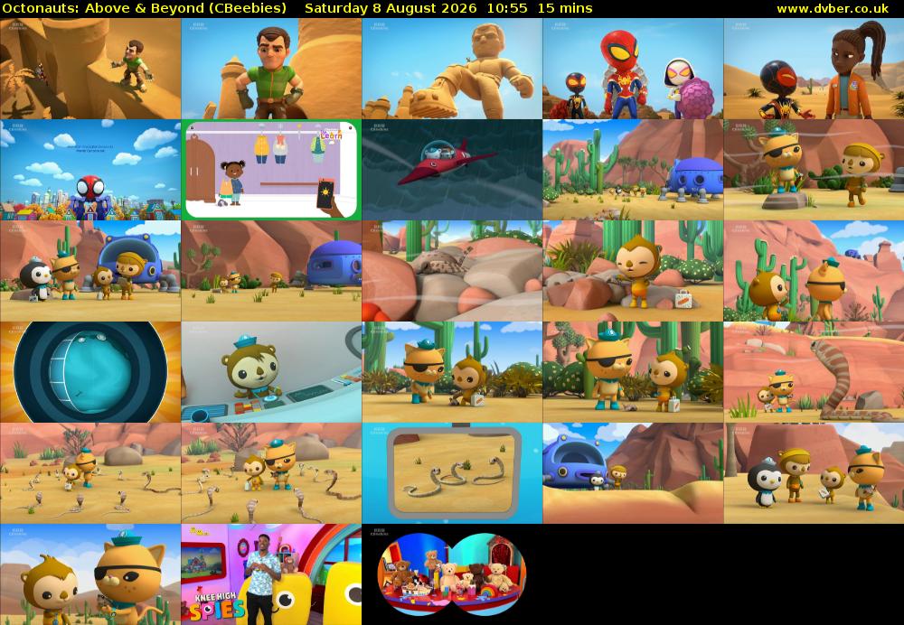 Octonauts: Above & Beyond (CBeebies) Saturday 8 August 2026 10:55 - 11:10