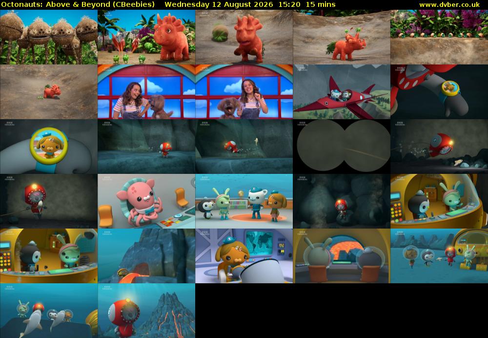Octonauts: Above & Beyond (CBeebies) Wednesday 12 August 2026 15:20 - 15:35