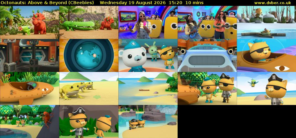 Octonauts: Above & Beyond (CBeebies) Wednesday 19 August 2026 15:20 - 15:30