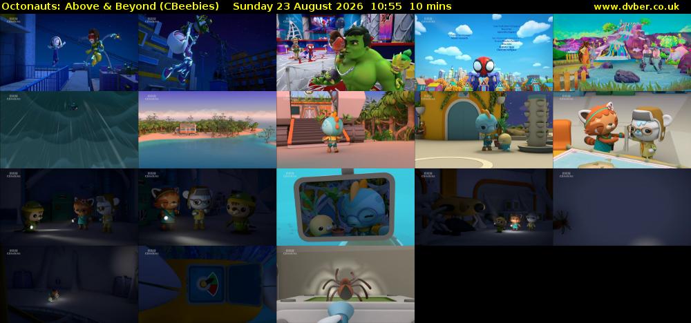 Octonauts: Above & Beyond (CBeebies) Sunday 23 August 2026 10:55 - 11:05