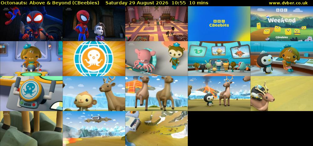Octonauts: Above & Beyond (CBeebies) Saturday 29 August 2026 10:55 - 11:05