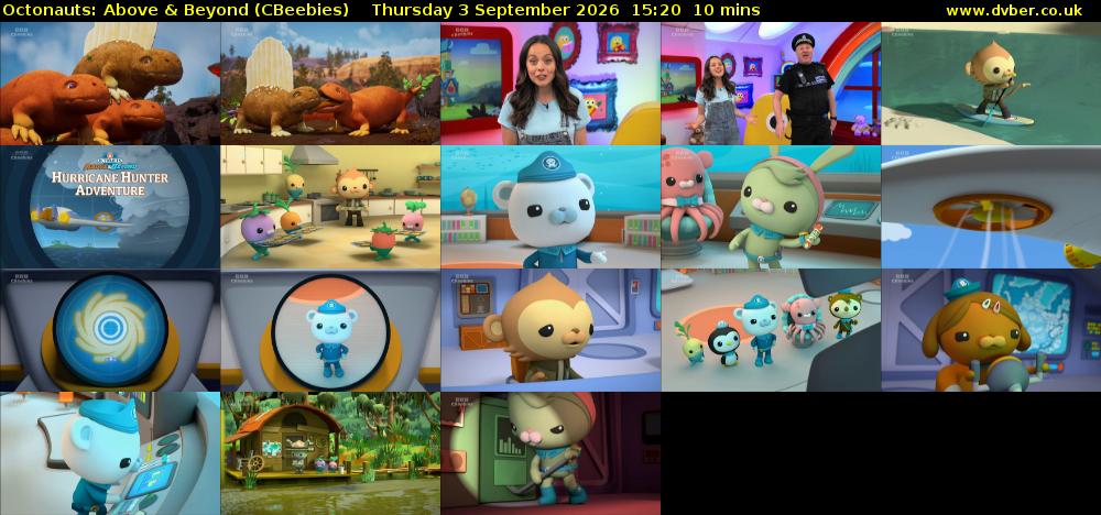 Octonauts: Above & Beyond (CBeebies) Thursday 3 September 2026 15:20 - 15:30