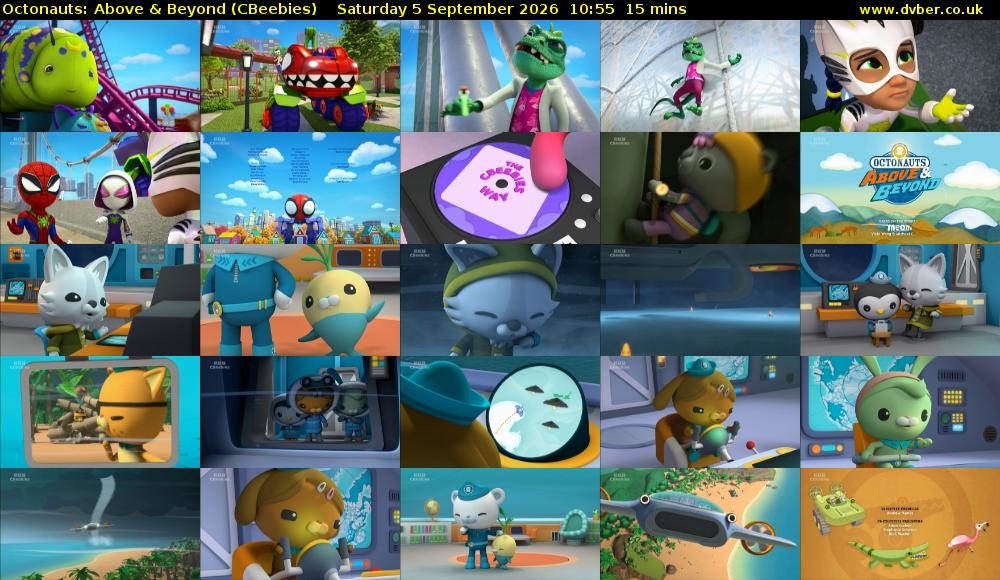 Octonauts: Above & Beyond (CBeebies) Saturday 5 September 2026 10:55 - 11:10