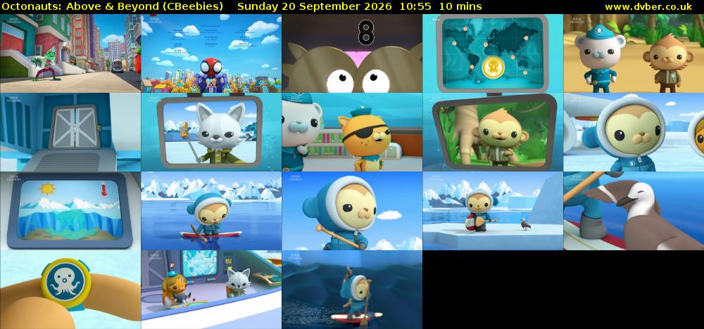 Octonauts: Above & Beyond (CBeebies) Sunday 20 September 2026 10:55 - 11:05