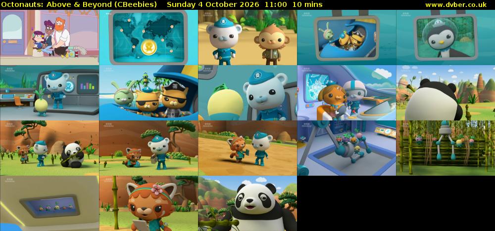 Octonauts: Above & Beyond (CBeebies) Sunday 4 October 2026 11:00 - 11:10