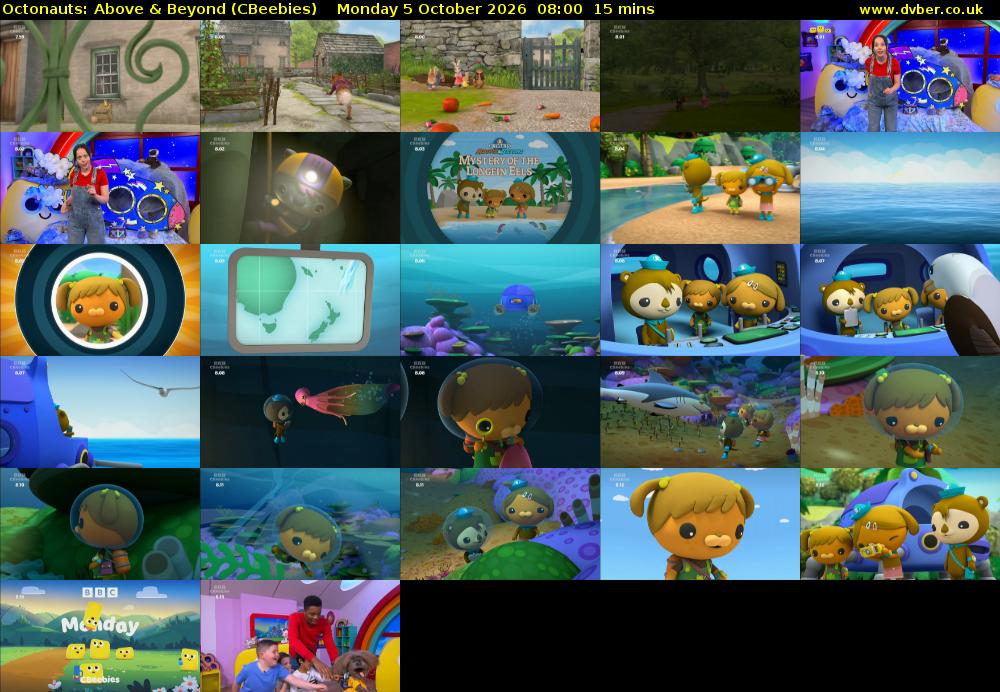 Octonauts: Above & Beyond (CBeebies) Monday 5 October 2026 08:00 - 08:15