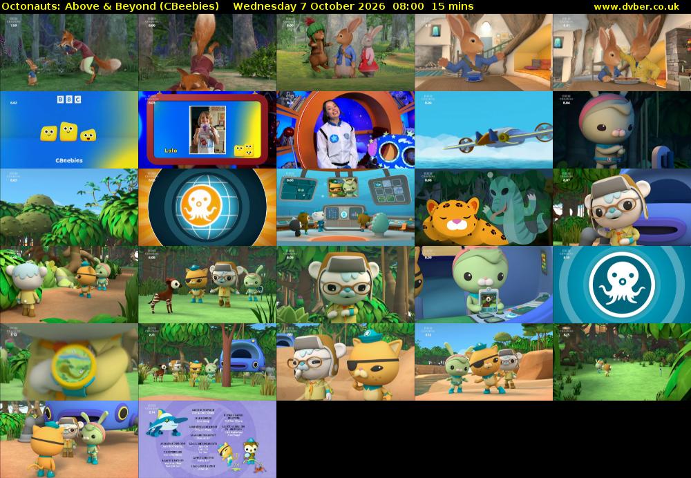 Octonauts: Above & Beyond (CBeebies) Wednesday 7 October 2026 08:00 - 08:15