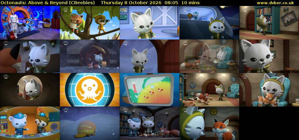 Octonauts: Above & Beyond (CBeebies) Thursday 8 October 2026 08:05 - 08:15