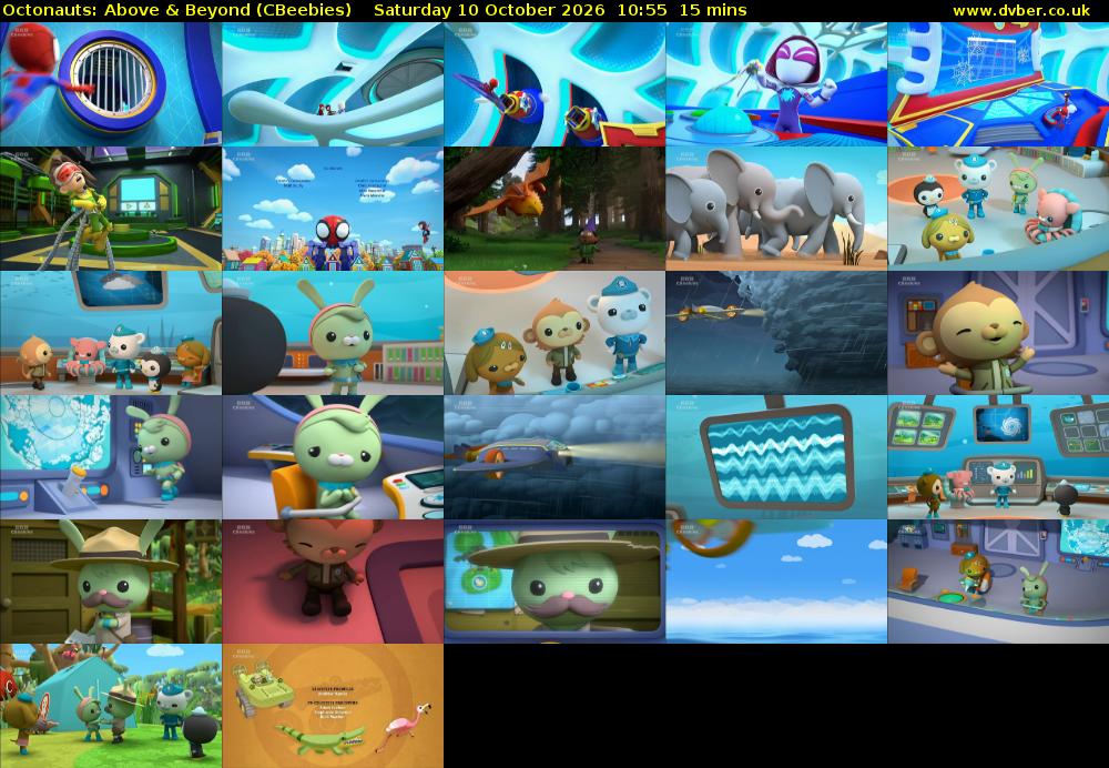 Octonauts: Above & Beyond (CBeebies) Saturday 10 October 2026 10:55 - 11:10