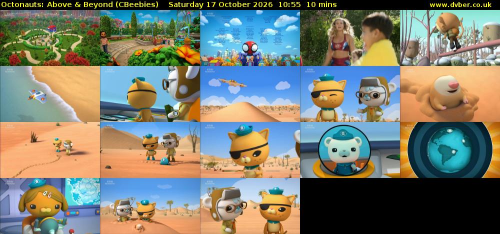 Octonauts: Above & Beyond (CBeebies) Saturday 17 October 2026 10:55 - 11:05