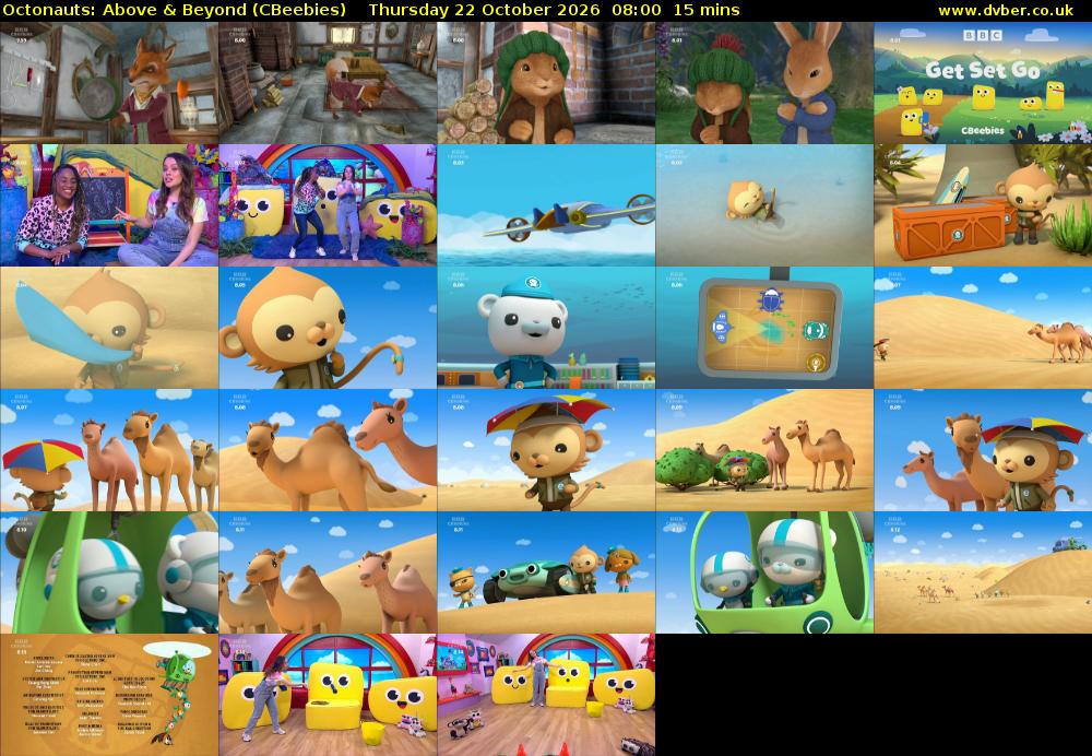 Octonauts: Above & Beyond (CBeebies) Thursday 22 October 2026 08:00 - 08:15