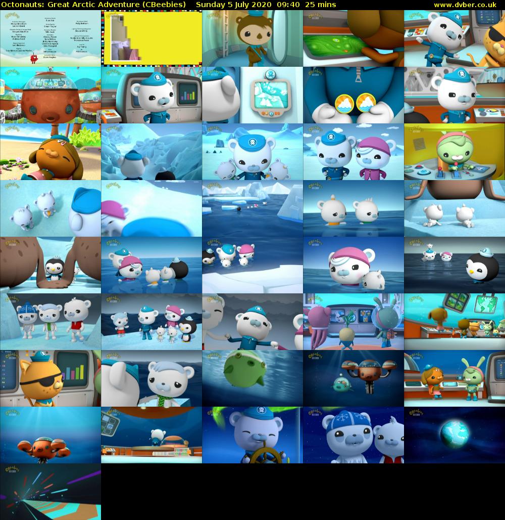 Octonauts: Great Arctic Adventure (CBeebies) Sunday 5 July 2020 09:40 - 10:05