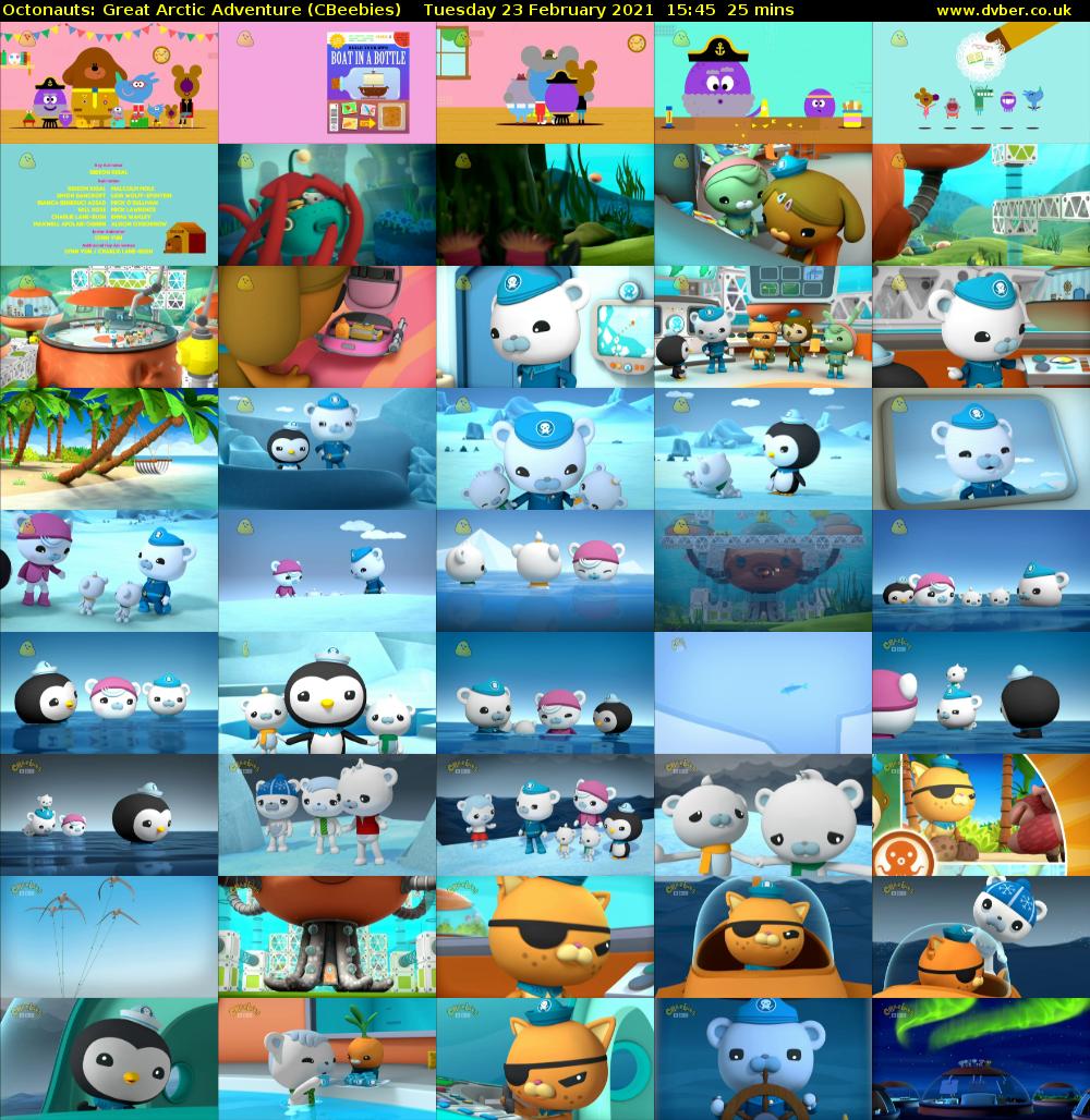 Octonauts: Great Arctic Adventure (CBeebies) Tuesday 23 February 2021 15:45 - 16:10