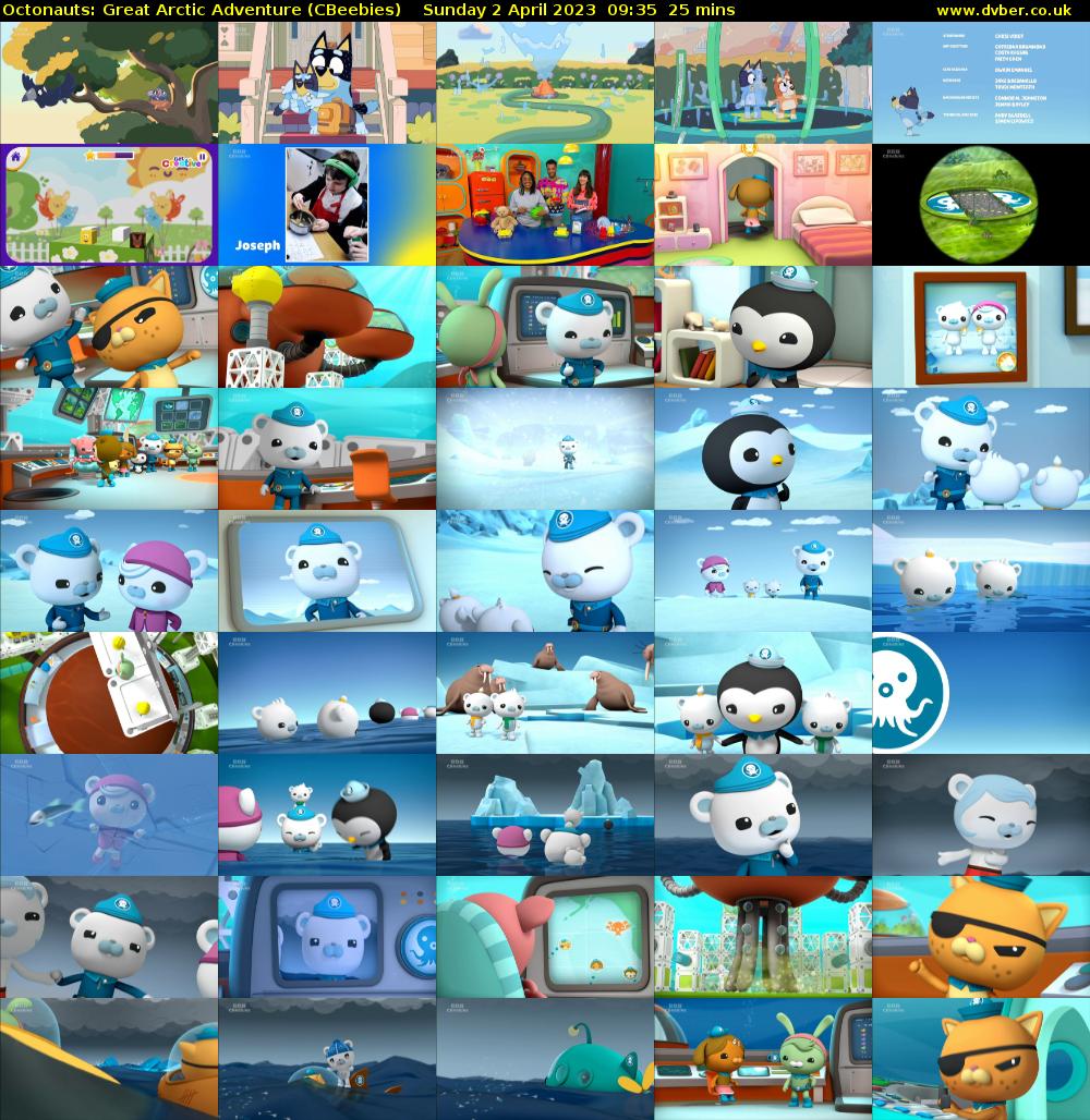 Octonauts: Great Arctic Adventure (CBeebies) Sunday 2 April 2023 09:35 - 10:00