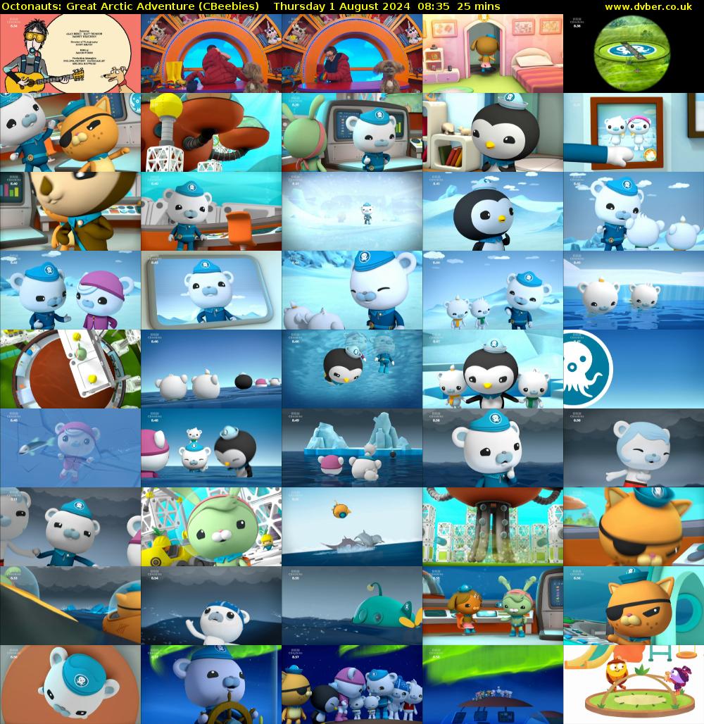 Octonauts: Great Arctic Adventure (CBeebies) Thursday 1 August 2024 08:35 - 09:00