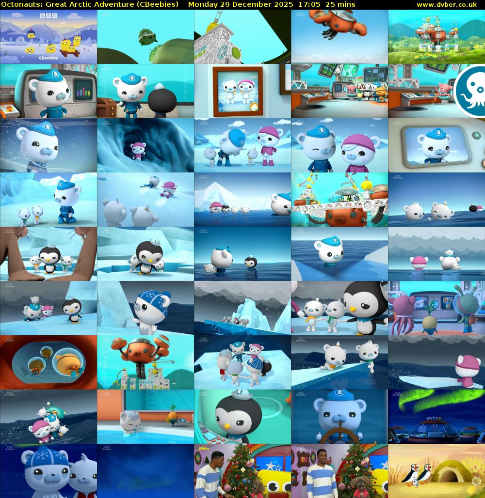 Octonauts: Great Arctic Adventure (CBeebies) Monday 29 December 2025 17:05 - 17:30