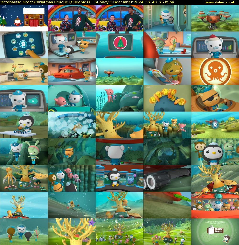 Octonauts: Great Christmas Rescue (CBeebies) Sunday 1 December 2024 12:40 - 13:05