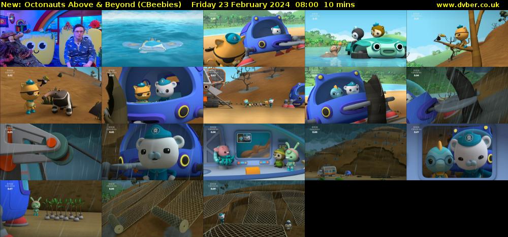 Octonauts Above & Beyond (CBeebies) Friday 23 February 2024 08:00 - 08:10