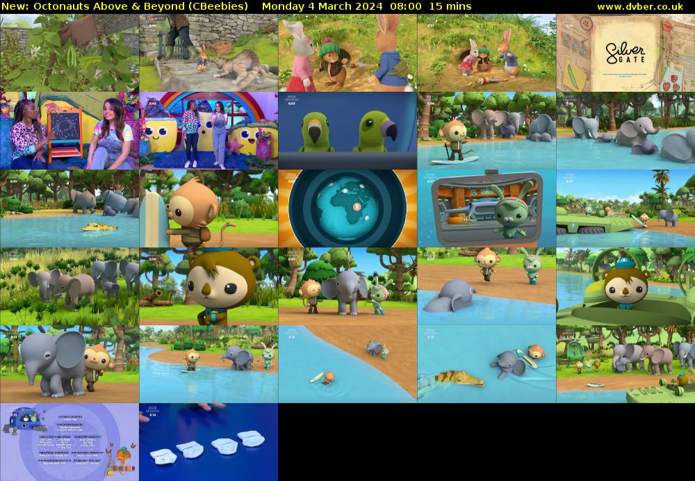 Octonauts Above & Beyond (CBeebies) Monday 4 March 2024 08:00 - 08:15