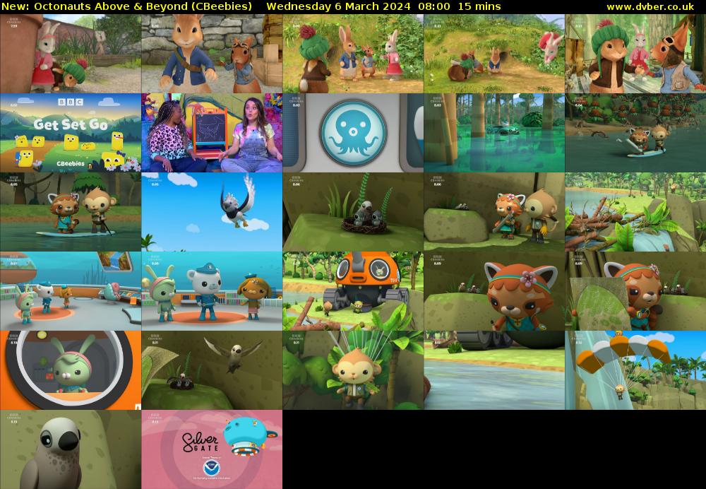 Octonauts Above & Beyond (CBeebies) Wednesday 6 March 2024 08:00 - 08:15