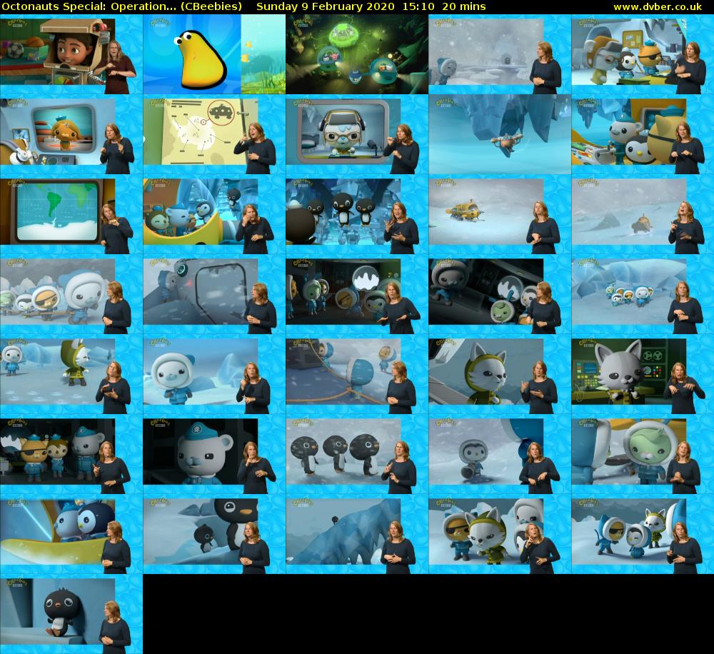 Octonauts Special: Operation... (CBeebies) Sunday 9 February 2020 15:10 - 15:30