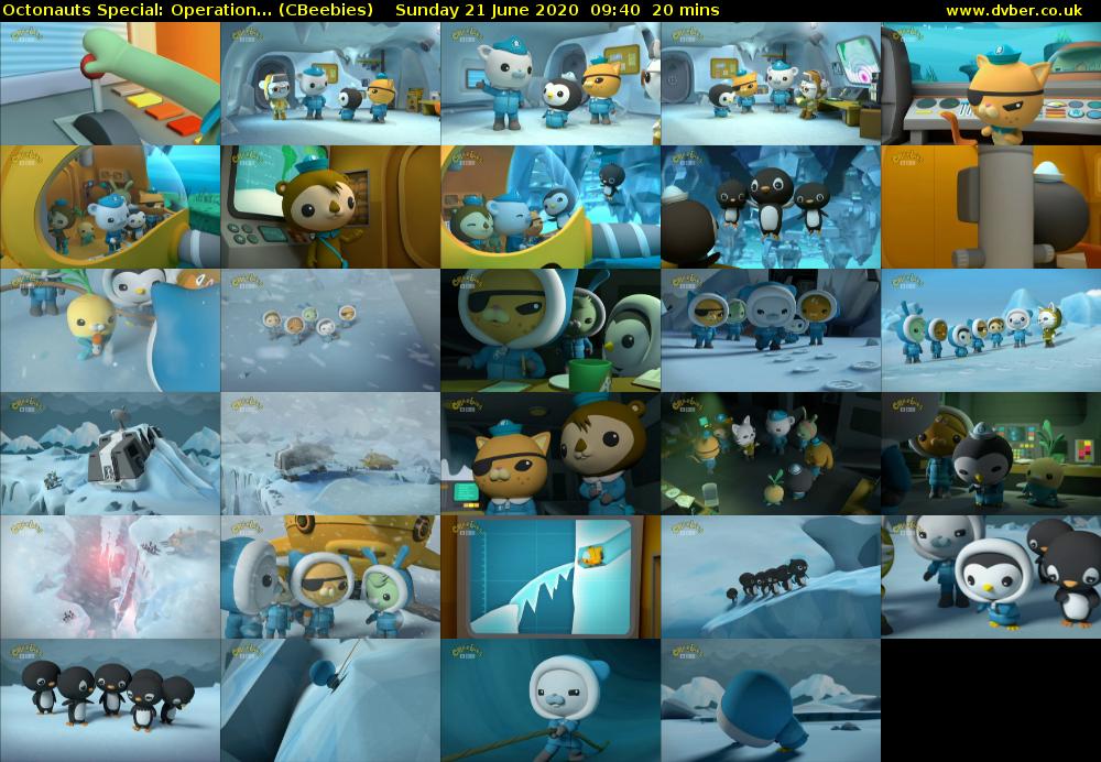 Octonauts Special: Operation... (CBeebies) Sunday 21 June 2020 09:40 - 10:00
