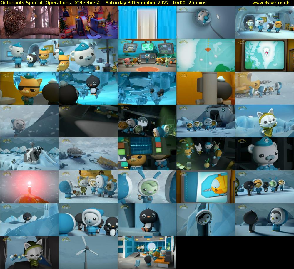 Octonauts Special: Operation... (CBeebies) Saturday 3 December 2022 10:00 - 10:25