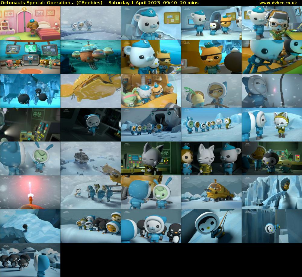 Octonauts Special: Operation... (CBeebies) Saturday 1 April 2023 09:40 - 10:00