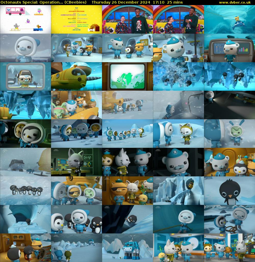 Octonauts Special: Operation... (CBeebies) Thursday 26 December 2024 17:10 - 17:35