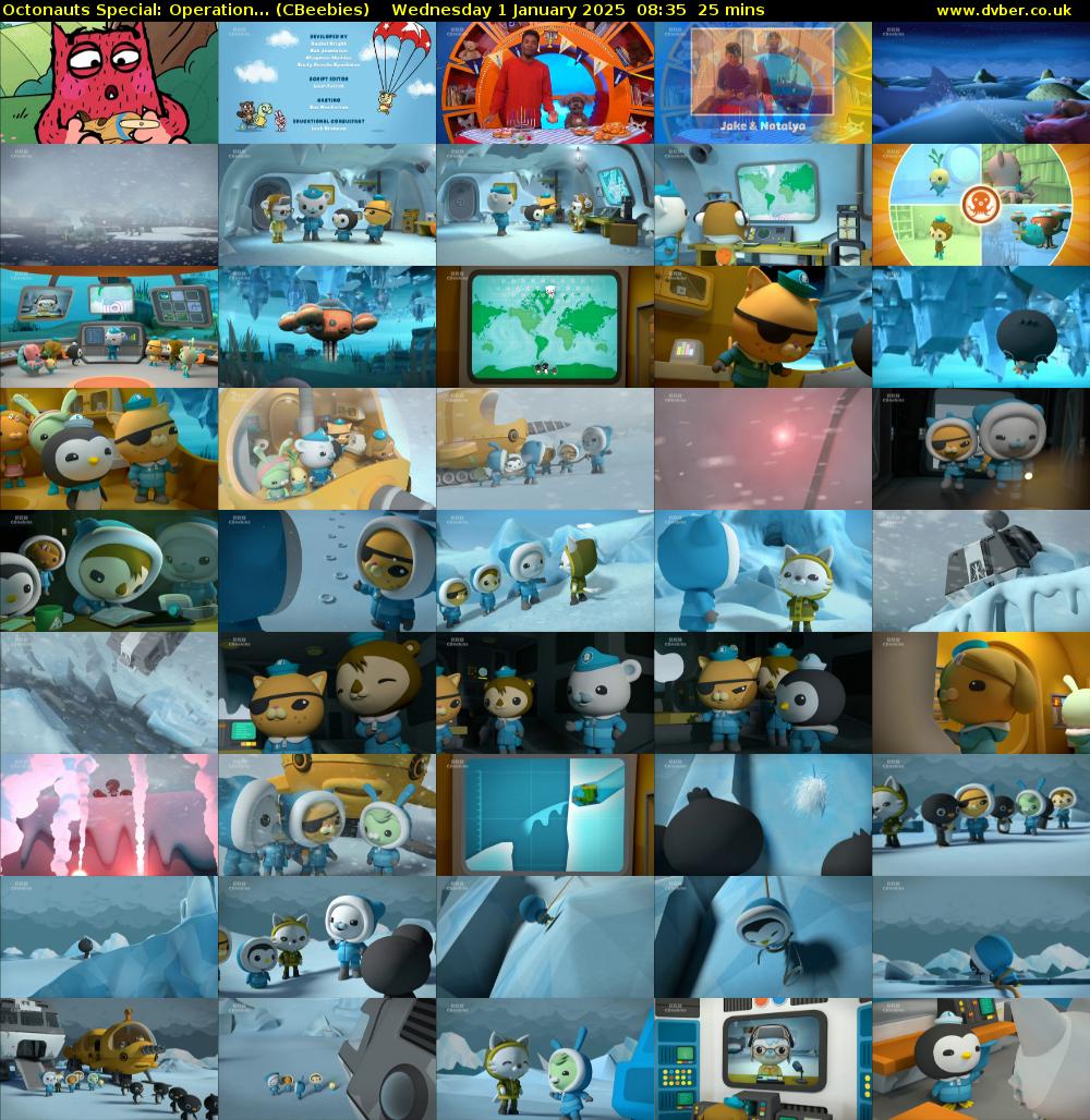 Octonauts Special: Operation... (CBeebies) Wednesday 1 January 2025 08:35 - 09:00