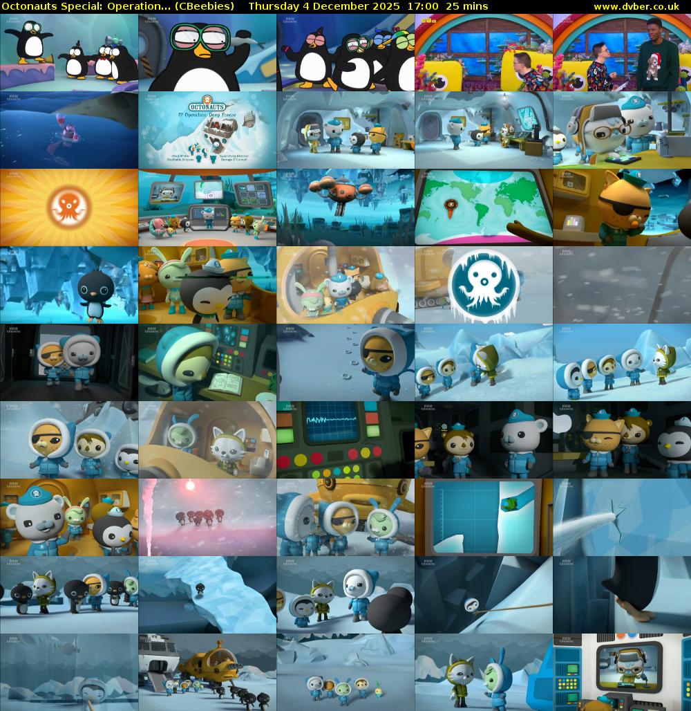 Octonauts Special: Operation... (CBeebies) Thursday 4 December 2025 17:00 - 17:25