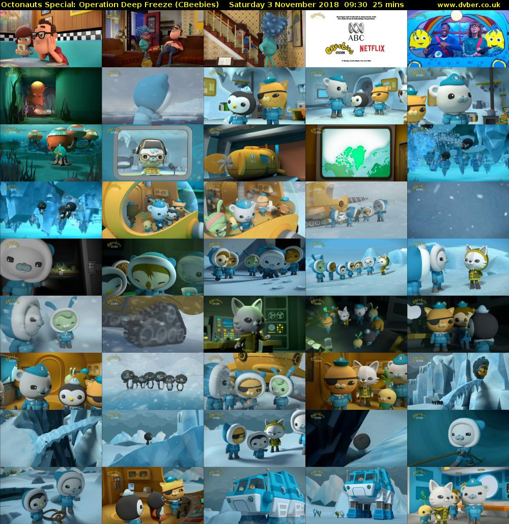 Octonauts Special: Operation Deep Freeze (CBeebies) Saturday 3 November 2018 09:30 - 09:55
