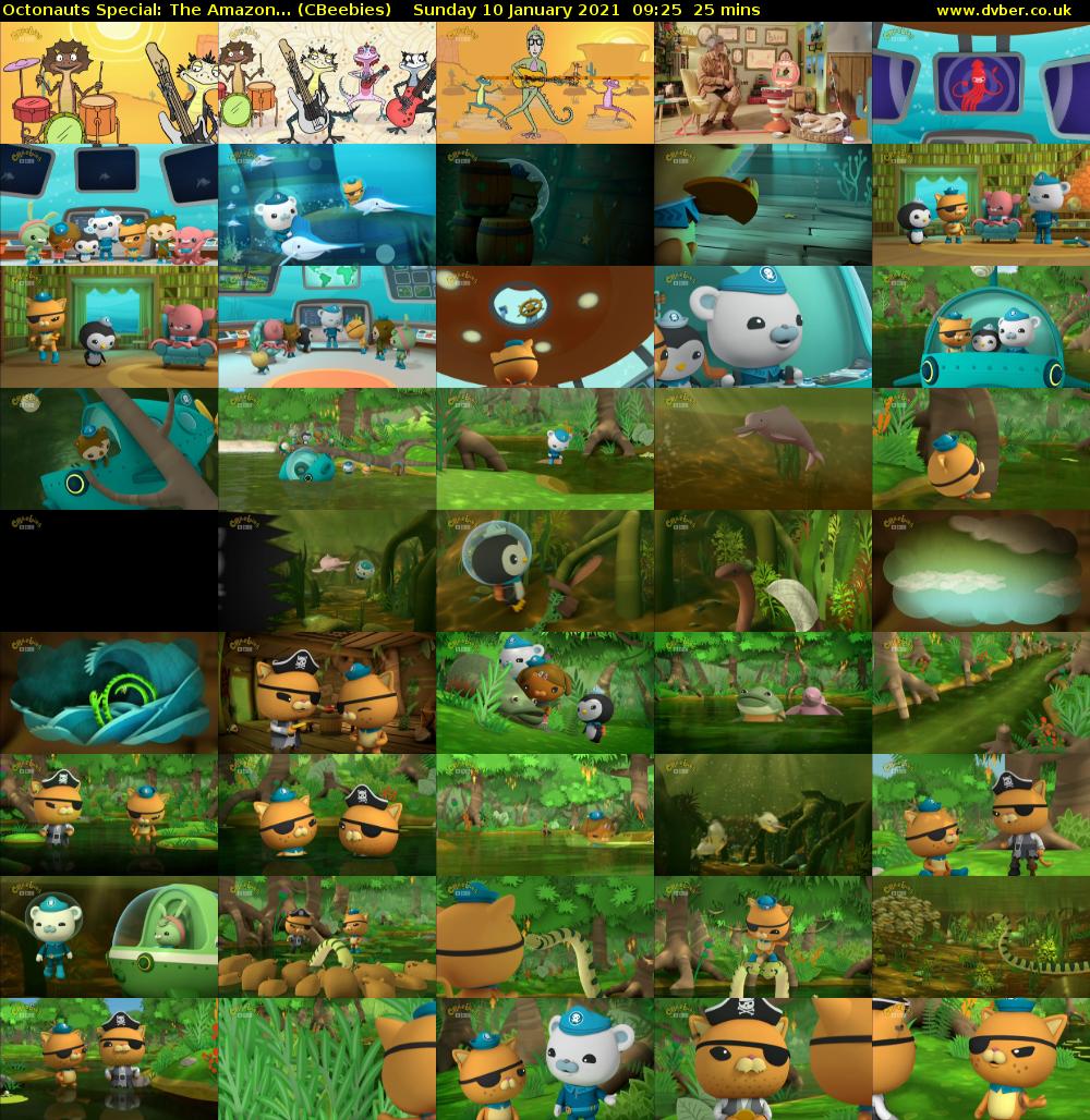 Octonauts Special: The Amazon... (CBeebies) Sunday 10 January 2021 09:25 - 09:50