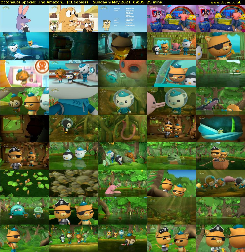 Octonauts Special: The Amazon... (CBeebies) Sunday 9 May 2021 09:35 - 10:00
