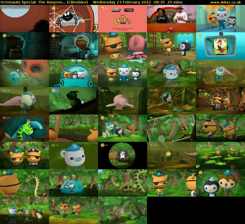 Octonauts Special: The Amazon... (CBeebies) Wednesday 23 February 2022 08:35 - 09:00