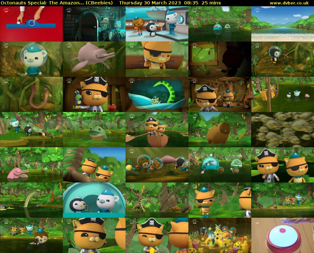 Octonauts Special: The Amazon... (CBeebies) Thursday 30 March 2023 08:35 - 09:00
