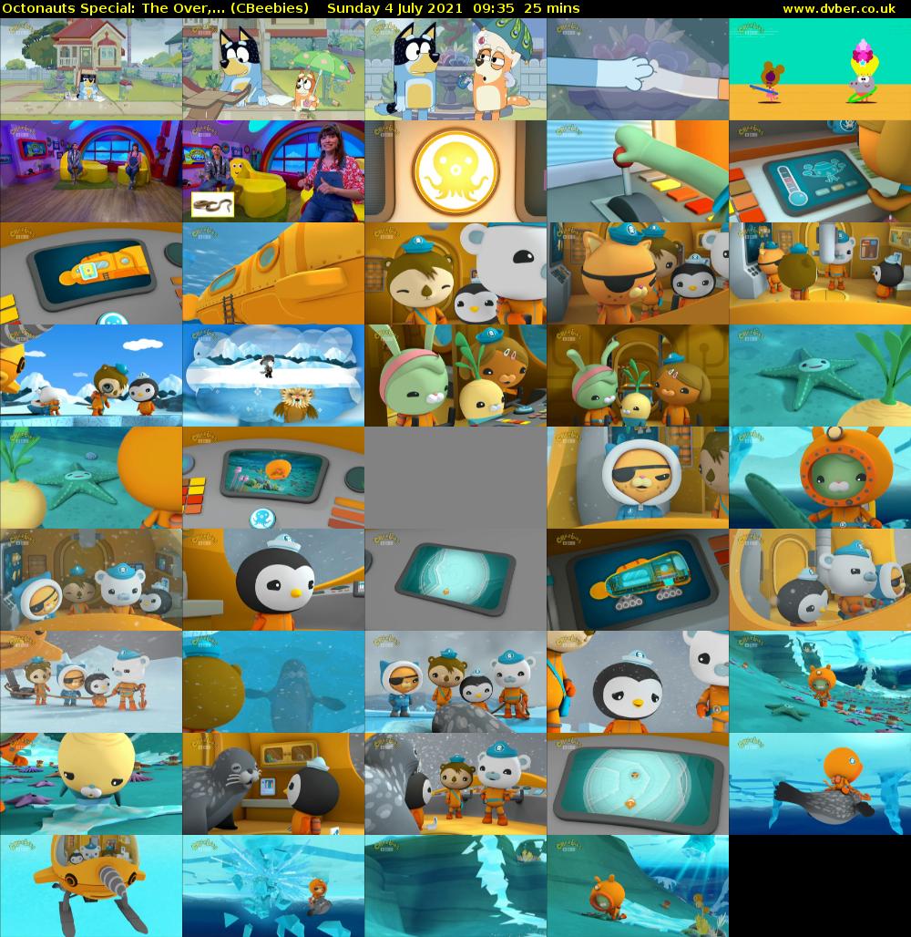 Octonauts Special: The Over,... (CBeebies) Sunday 4 July 2021 09:35 - 10:00