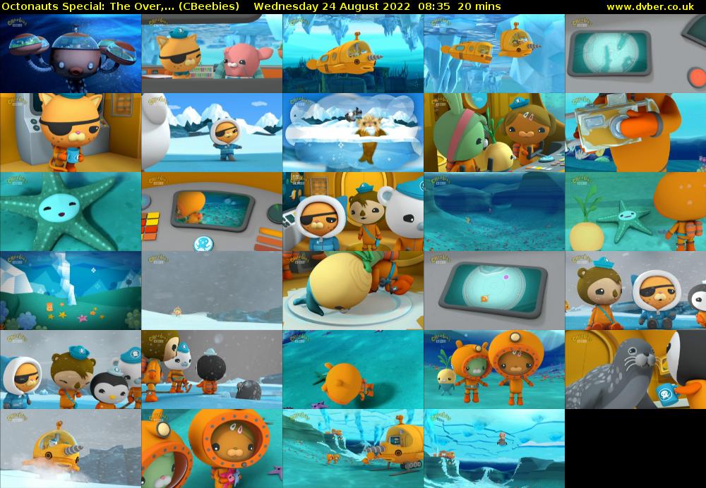 Octonauts Special: The Over,... (CBeebies) Wednesday 24 August 2022 08:35 - 08:55