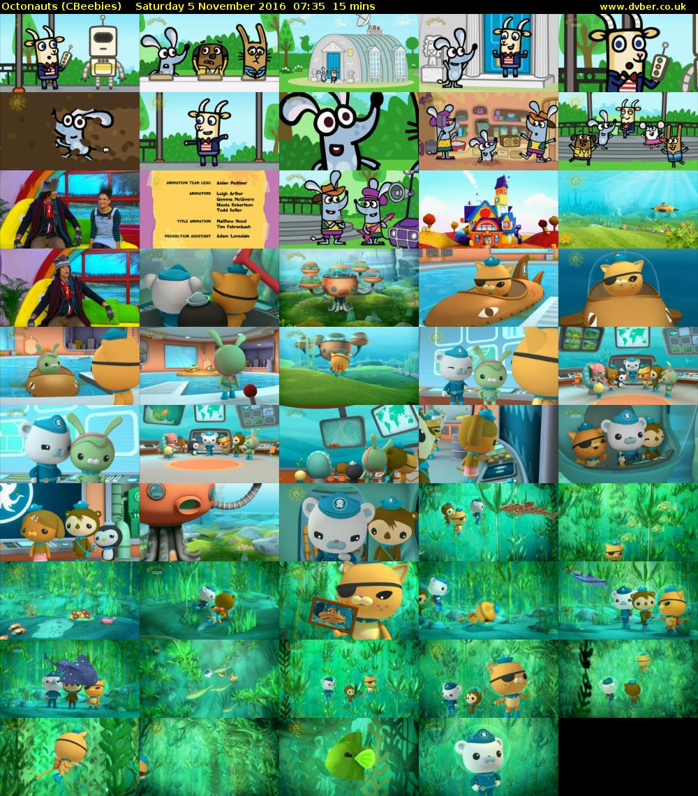 Octonauts (CBeebies) Saturday 5 November 2016 07:35 - 07:50