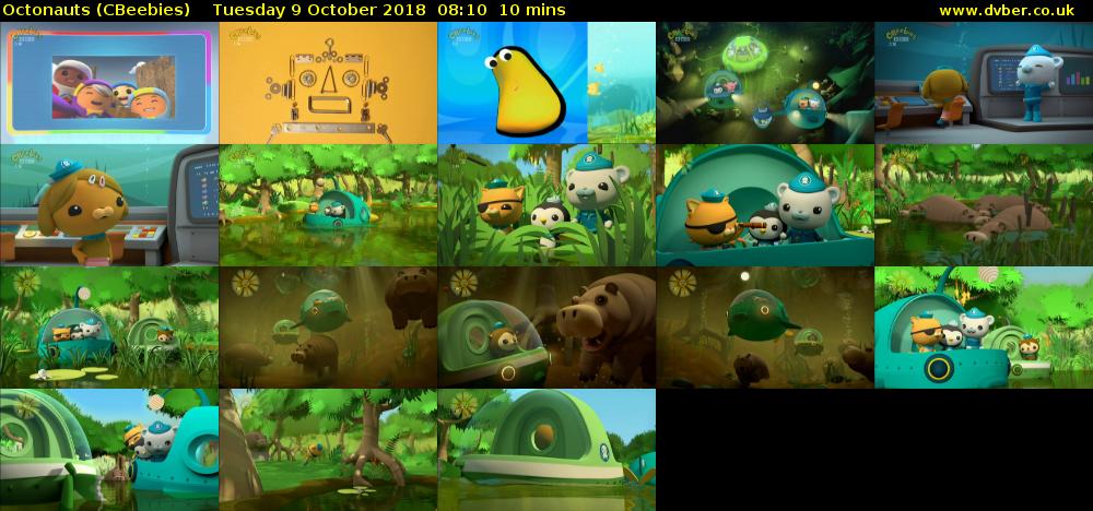 Octonauts (CBeebies) Tuesday 9 October 2018 08:10 - 08:20