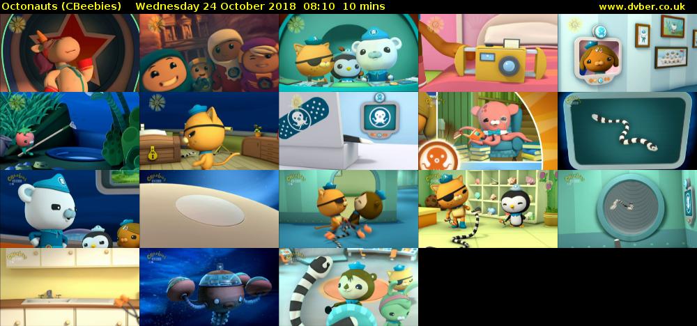 Octonauts (CBeebies) Wednesday 24 October 2018 08:10 - 08:20