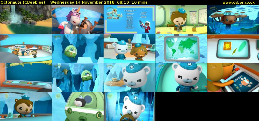 Octonauts (CBeebies) Wednesday 14 November 2018 08:10 - 08:20