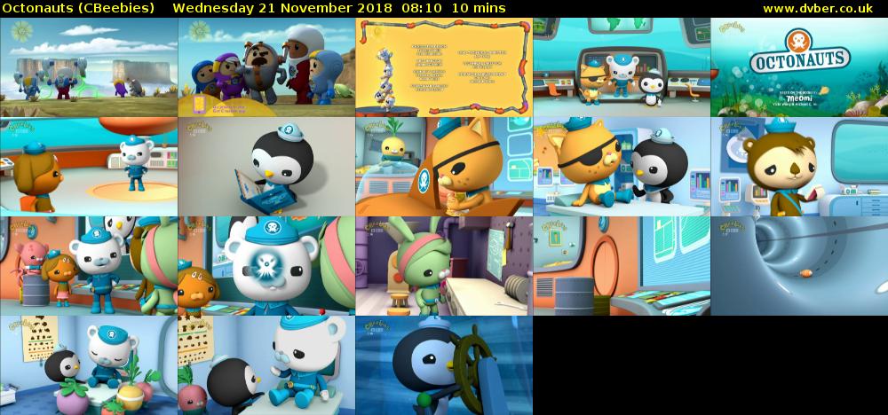 Octonauts (CBeebies) Wednesday 21 November 2018 08:10 - 08:20