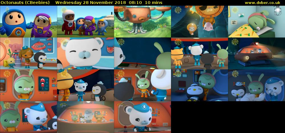 Octonauts (CBeebies) Wednesday 28 November 2018 08:10 - 08:20