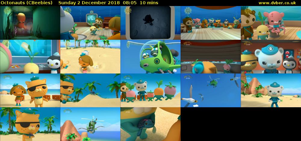 Octonauts (CBeebies) Sunday 2 December 2018 08:05 - 08:15