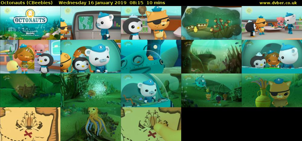 Octonauts (CBeebies) Wednesday 16 January 2019 08:15 - 08:25