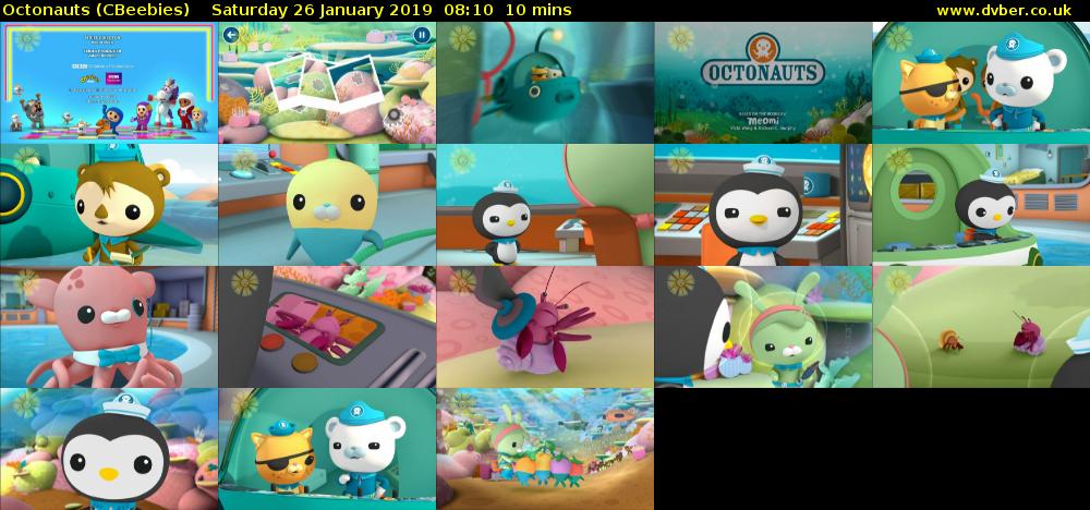 Octonauts (CBeebies) Saturday 26 January 2019 08:10 - 08:20