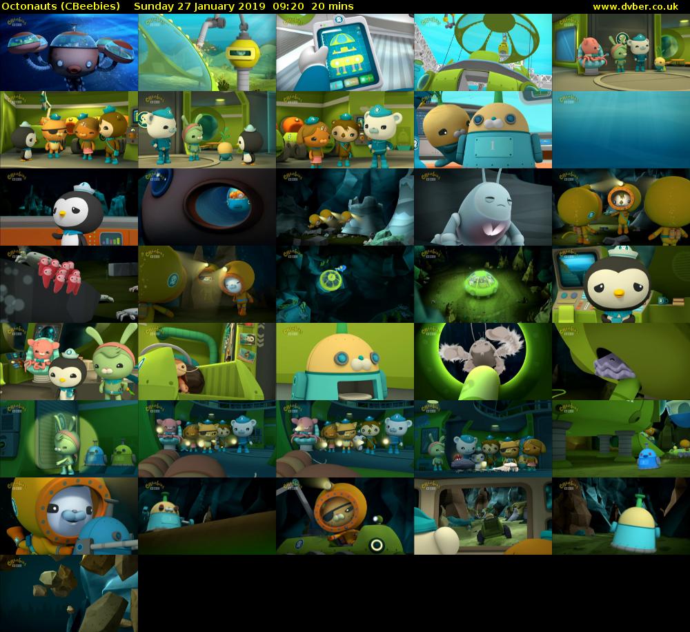 Octonauts (CBeebies) Sunday 27 January 2019 09:20 - 09:40