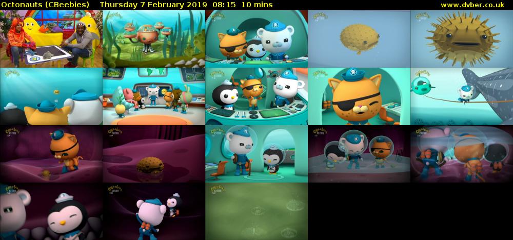 Octonauts (CBeebies) Thursday 7 February 2019 08:15 - 08:25